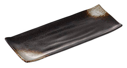 白吹天目軽量 長角皿 [ 27.5 x 10.5 x 2.3cm ] [ さんま皿 ] | 和食 飲食店 旅館 居酒屋 業務用