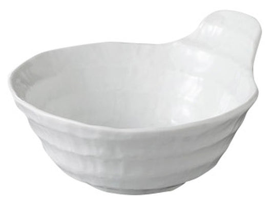 白磁ろくべ手つきとんすい(小) [ 12.8 x 11 x 6.3cm ] [ 呑水 ] | 和食 飲食店 旅館 料亭 業務用