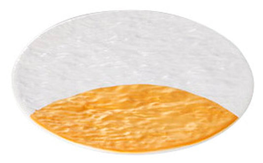 白金彩半月石目 平皿17cm [ 17 x 1.3cm ] [ 和皿 ] | 和食 飲食店 旅館 料亭 業務用