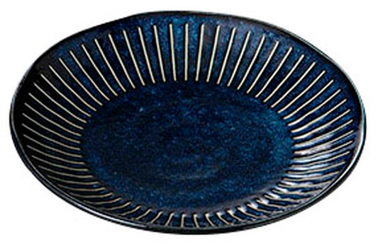 ハスイ十草海碧和軽40皿 [ 13.5 x 2cm ] [ 和皿 ] | 和食 飲食店 旅館 料亭 業務用