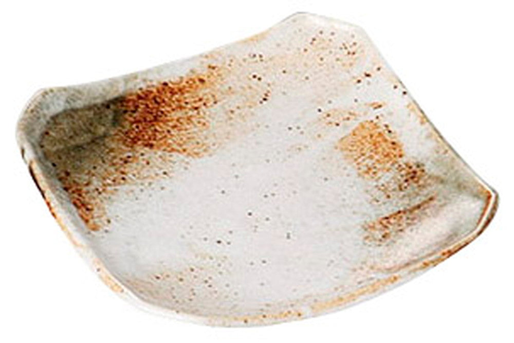 雪志野角5.0皿 [ 13 x 13 x 2.5cm ] [ 銘々皿 ] | 和食 飲食店 旅館 料亭 業務用