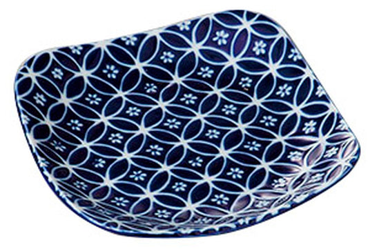 ルリ七宝四角5.0皿 [ 14 x 14 x 2.5cm ] [ 銘々皿 ] | 和食 飲食店 旅館 料亭 業務用