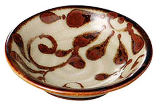 琉球サビ唐草3.0皿 [ 9.5 x 2.2cm ] [ 小皿 ] | 和食 飲食店 旅館 料亭 業務用