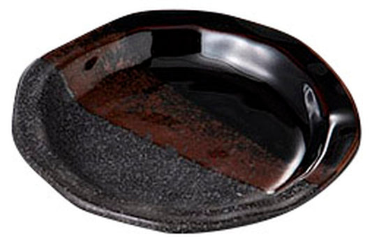 天目銀彩結晶塗分3.7リム皿 [ 12 x 1.8cm ] [ 小皿 ] | 和食 飲食店 旅館 料亭 業務用