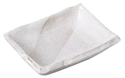 白釉重ね長角皿小皿 [ 9 x 6.7 x 2cm ] [ 小皿 ] | 和食 飲食店 旅館 料亭 業務用