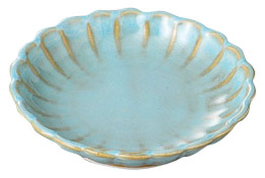 みずあさぎ菊型3.0丸鉢 [ 8.5 x 3.3cm ] [ 小皿 ] | 和食 飲食店 旅館 料亭 業務用