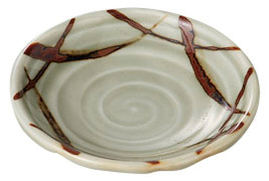 益子錆篭目型入2.8皿 [ 8.8 x 1.5cm ] [ 小皿 ] | 和食 飲食店 旅館 料亭 業務用