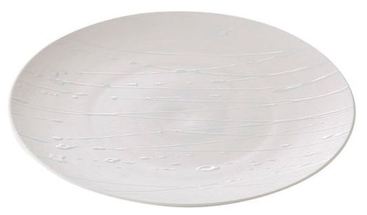 白ビスク波吹24.5cm皿 [ 24.5 x 2.4cm ] [ 丸盛皿 ] | 和食 飲食店 旅館 料亭 業務用