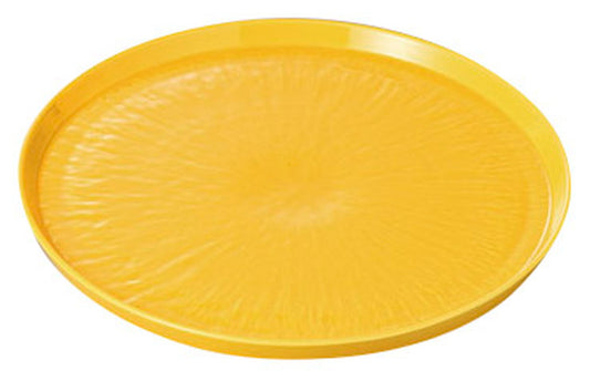 切立黄地丸皿 [ 27 x 2cm ] [ 丸盛皿 ] | 和食 飲食店 旅館 料亭 業務用