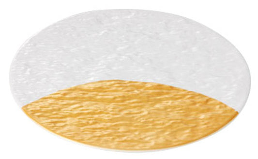 白金彩半月石目 平皿25cm [ 25 x 1.3cm ] [ 丸盛皿 ] | 和食 飲食店 旅館 料亭 業務用