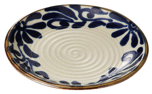 琉球るり唐草9.0皿 [ 26.5 x 3.3cm ] [ 丸盛皿 ] | 和食 飲食店 旅館 料亭 業務用