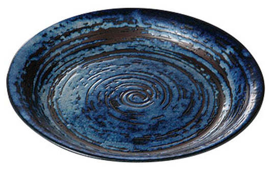 刷毛巻紺9.0深皿 [ 28 x 4cm ] [ 丸盛皿 ] | 和食 飲食店 旅館 料亭 業務用