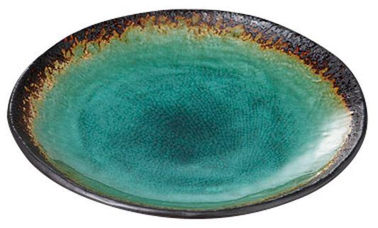 新海8.0丸皿 [ 24 x 23.5 x 3.3cm ] [ 丸盛皿 ] | 和食 飲食店 旅館 料亭 業務用