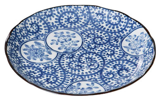 丸紋唐草8.0皿 [ 24.2 x 3cm ] [ 丸盛皿 ] | 和食 飲食店 旅館 料亭 業務用