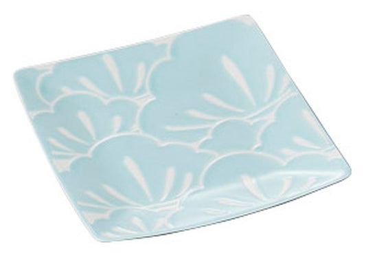 はふり取皿(松・青) [ 15.5 x 15.5 x 1.5cm ] [ 正角盛皿 ] | 和食 飲食店 旅館 料亭 業務用