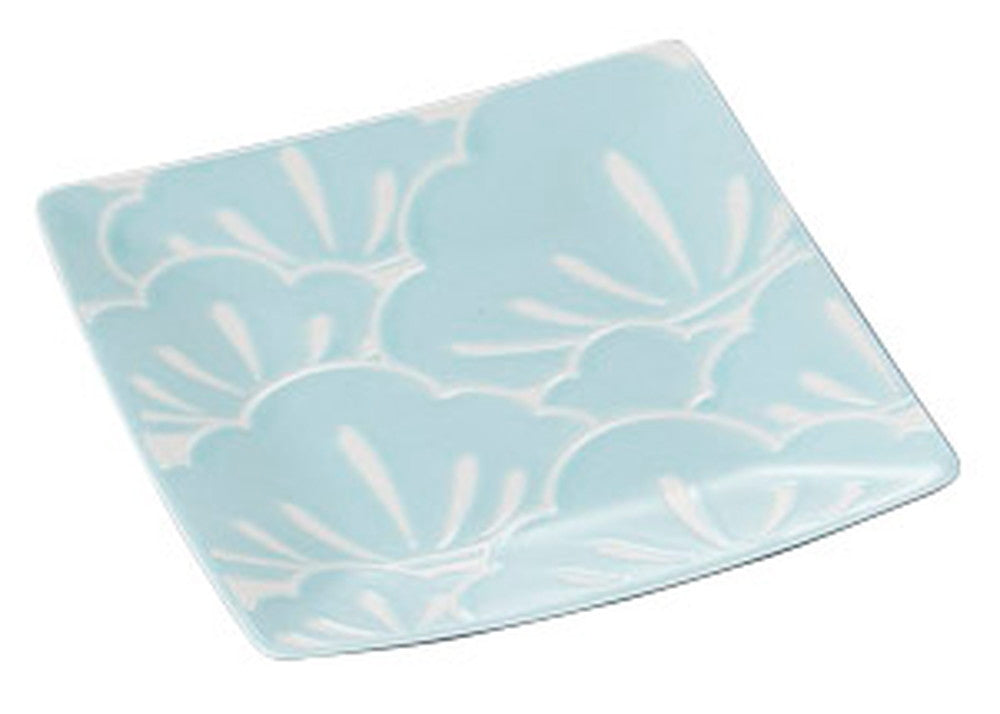 はふり取皿(松・青) [ 15.5 x 15.5 x 1.5cm ] [ 正角盛皿 ] | 和食 飲食店 旅館 料亭 業務用