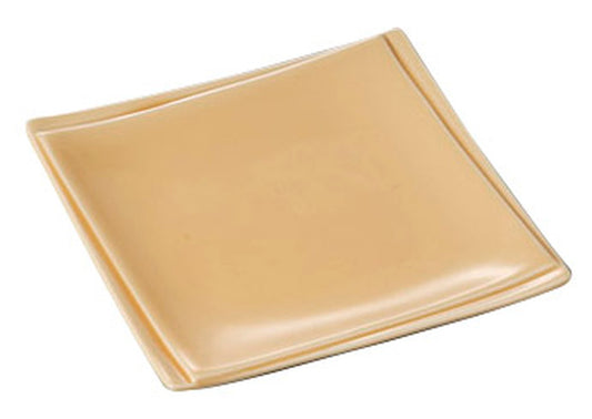 ベージュ洋風6.0正角皿 [ 17.8 x 17.8 x 2cm ] [ 正角盛皿 ] | 和食 飲食店 旅館 料亭 業務用