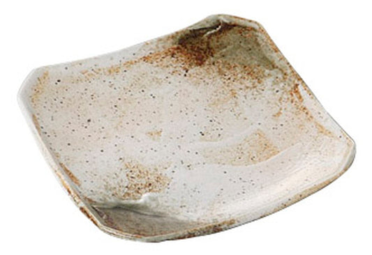 雪志野角8.0皿 [ 18.4 x 18.4 x 3cm ] [ 正角盛皿 ] | 和食 飲食店 旅館 料亭 業務用