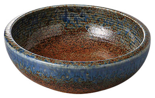 砂地藍流し括り手6.5鉢 [ 20.5 x 6.2cm ] [ 盛鉢 ] | 和食 飲食店 旅館 料亭 業務用