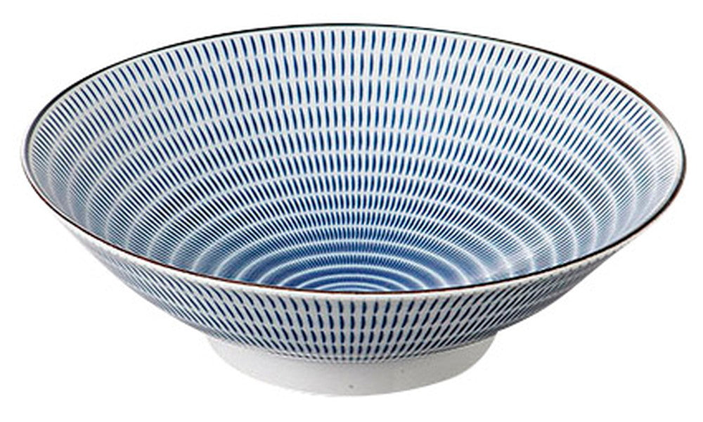 十草(青)8.0麺鉢 [ 24.7 x 7.6cm ] [ 盛鉢 ] | 和食 飲食店 旅館 料亭 業務用