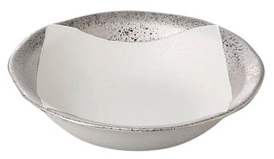 プラチナスクエアーつば付 丸5.5鉢 [ 16.7 x 4.6cm ] [ 鉢 ] | 和食 飲食店 旅館 料亭 業務用