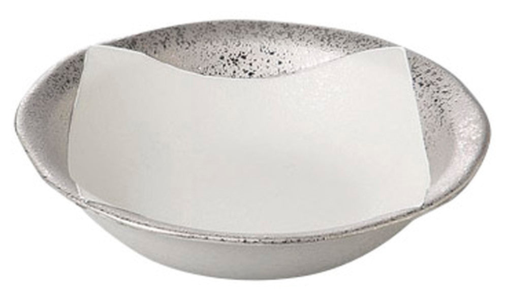 プラチナスクエアーつば付 丸5.5鉢 [ 16.7 x 4.6cm ] [ 鉢 ] | 和食 飲食店 旅館 料亭 業務用