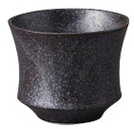 銀黒反りカップ [ 8 x 6.4cm 約180cc ] [ 酒器 ] | 和食 飲食店 割烹 居酒屋 業務用