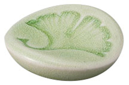 グリーン銀杏 箸置 [ 4 x 1.2 x 1.2cm ] [ 箸置き ] | 和食 飲食店 旅館 日本土産 カフェ