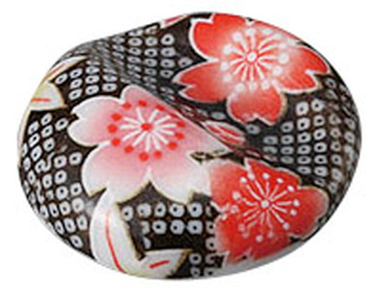 桜かのこ 黒へこみはしおき [ 4 x 1.5cm ] [ 箸置き ] | 和食 飲食店 旅館 日本土産 カフェ