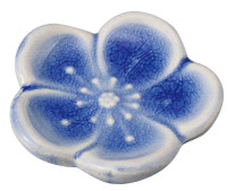 小梅箸置 ブルー [ 5.2 x 5.2 x 1.4cm ] [ 箸置き ] | 和食 飲食店 旅館 日本土産 カフェ