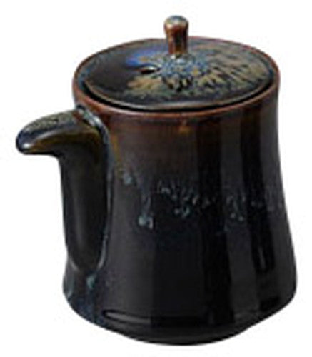 窯変天目青流汁次 [ 8.5 x 9.5cm 160cc ] [ 卓上小物 ] | 飲食店 定食屋 そば屋 トンカツ店 業務用