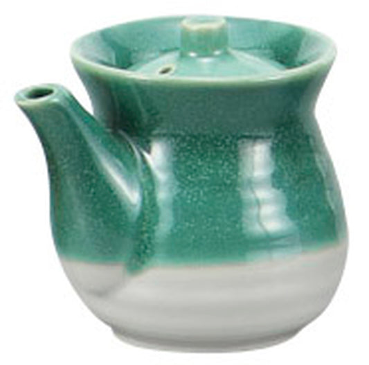 グリーン塗り分しょう油差 [ 8 x 8.5cm 250cc ] [ 卓上小物 ] | 飲食店 定食屋 そば屋 トンカツ店 業務用