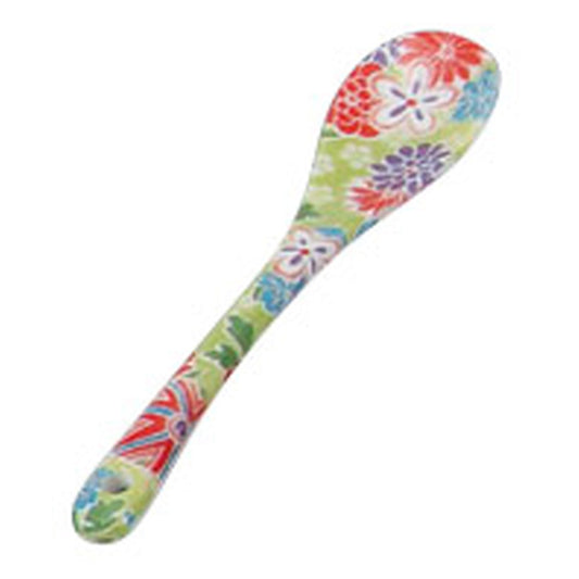 みやび友禅 緑 スプーン [ 12 x 2.5cm ] [ スプーン ] | 飲食店 カフェ スイーツ 業務用