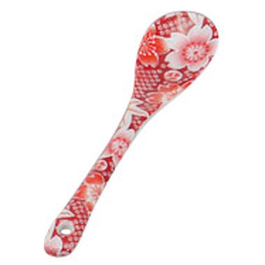 桜かのこ 赤 スプーン [ 12 x 2.5cm ] [ スプーン ] | 飲食店 カフェ スイーツ 業務用