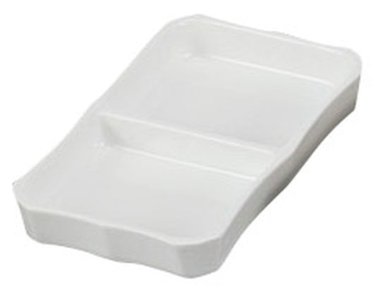 白磁二品皿(大) [ 15 x 9 x 2.2cm ] [ そば用品 ] | 蕎麦屋 飲食店 和食 業務用