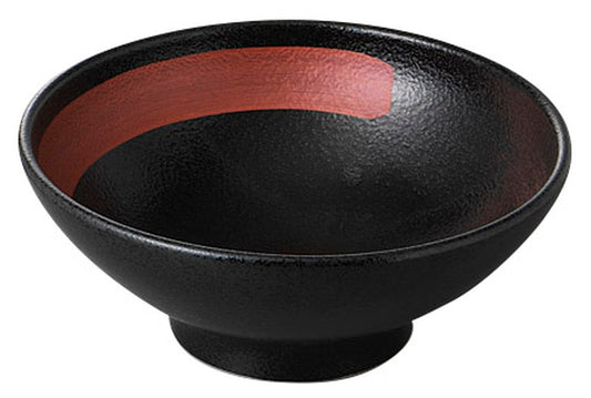 赤銀彩7.0丸高台鉢 [ 21.8 x 8.7cm ] [ 麺皿 ] | 蕎麦屋 飲食店 定食屋 業務用