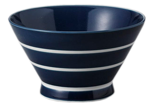 ボーダーくらわんか丼 青 [ 15.5 x 9cm 725cc ] [ 丼 ] | 和食 飲食店 定食屋 業務用