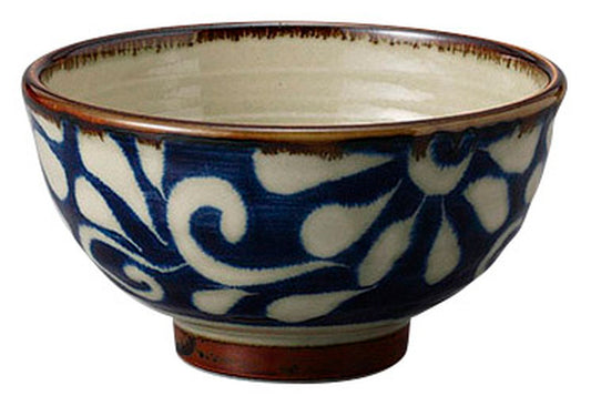 琉球るり唐草ヌキ唐草六兵衛5.5高ハマ丼 [ 17 x 9.1cm 1100cc ] [ 丼 ] | 和食 飲食店 定食屋 業務用