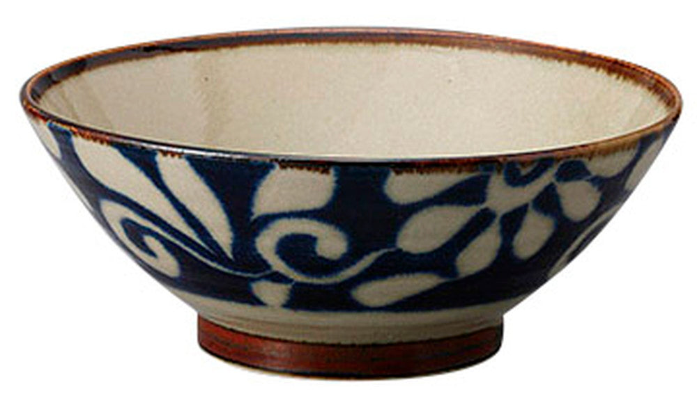 琉球るり唐草ヌキ唐草六兵衛6.5そば丼 [ 19 x 8cm 1080cc ] [ 丼 ] | 和食 飲食店 定食屋 業務用