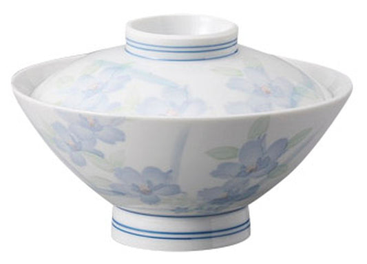 花のささやきのり茶 [ 15.2 x 9.3cm ] [ 蓋付大茶 ] | 和食 飲食店 定食屋 業務用