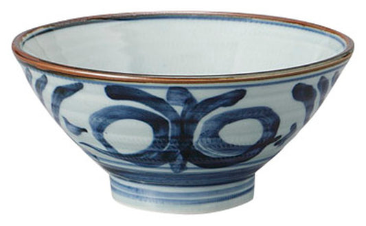 古染唐草大茶 [ 14.8 x 6.7cm ] [ 飯碗 ] | 和食 飲食店 定食屋 自宅用 業務用