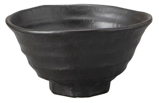 新いぶし黒ろくべ型茶碗(小) [ 12.3 x 6.4cm ] [ 飯碗 ] | 和食 飲食店 定食屋 自宅用 業務用