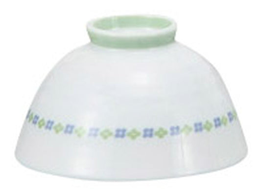 フラワーリング青健康軽量茶碗 [ 11.2 x 6.2cm ] [ 飯碗 ] | 和食 飲食店 定食屋 自宅用 業務用