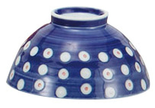 水点紋青茶碗 [ 11.6 x 6cm ] [ 飯碗 ] | 和食 飲食店 定食屋 自宅用 業務用