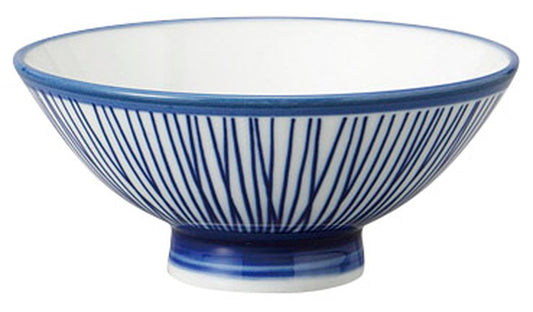 ハケメ厚口中平 [ 12.2 x 5.5cm ] [ 飯碗 ] | 和食 飲食店 定食屋 自宅用 業務用