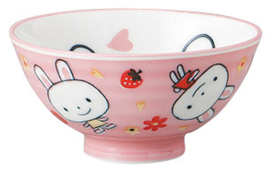 うさぎ孫平(ピンク) [ 10.5 x 5.2cm ] [ 飯碗 ] | 子ども用 KIDS かわいい プレゼント