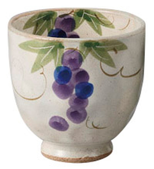 二色ぶどう湯呑(大) [ 8 x 7.8cm 220cc ] [ 湯呑 ] | 和食 飲食店 定食屋 自宅用 業務用