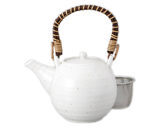 白備前土瓶 [ 14.2 x 10.5 x 11cm 560cc ] [ 土瓶 ] | 和食 飲食店 定食屋 そば屋 業務用