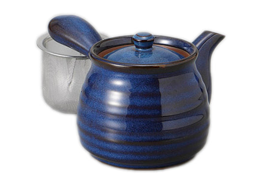 ナマコ釉急須(アミ付) [ 10.5 x 10.3cm 480cc ] [ 急須 ] | 和食 飲食店 自宅用 お茶 贈り物