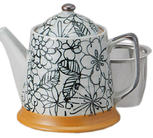 モノクロガーデンポット黒 [ 10.9 x 12.6cm 460cc ] [ ポット ] | 和食 飲食店 自宅用 お茶 贈り物